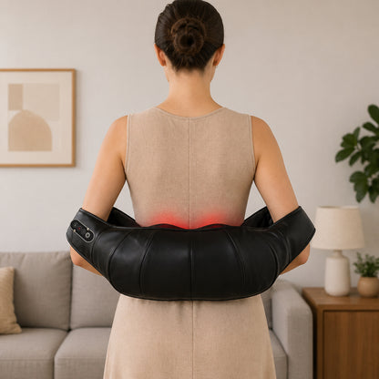 Neck and Shoulder Massager with Heat, Deep Tissue Shiatsu 3D Kneading Massager for Neck, Back, Waist, Foot and Leg