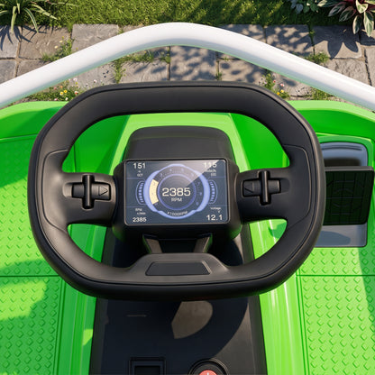 24V Electric Go Kart for Kids with Drift Mode, 300W Brushless Motor, Soft Start and Dual Speed for Ages 6-10, Green