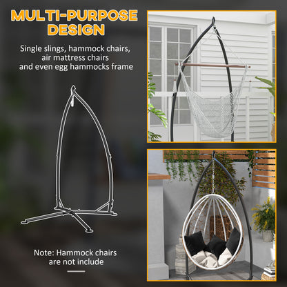 Hammock Chair Stand, Hanging Heavy Duty Metal Frame Hammock Stand with Chain, for Hanging Hammock Air Porch Swing Chair