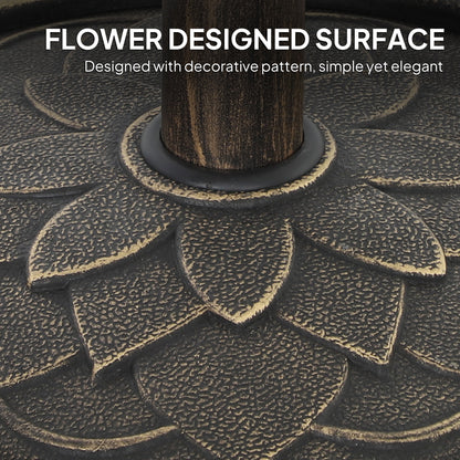 12kg Resin Garden Parasol Base, Round Umbrella Base, Heavy Duty Sun Umbrella Base for 32, 38
