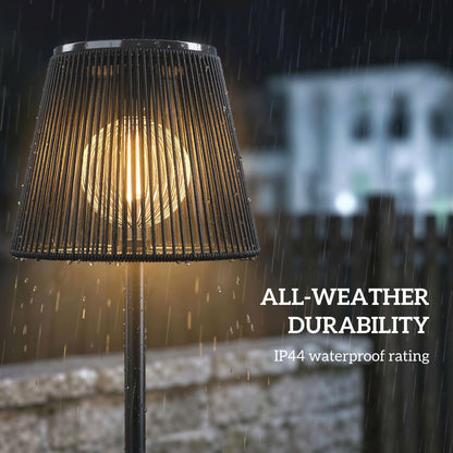 Outdoor Solar Floor Lamp, Adjustable Height Rechargeable Floor Lamp IP44 Waterproof