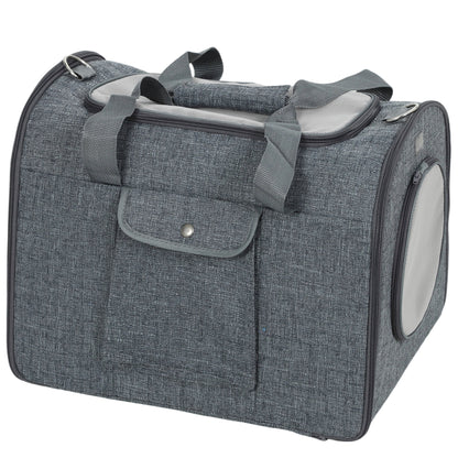 Soft Sided Cat Carrier Bag, Portable Foldable Pet Carrier with Shoulder Strap & Removable Mat for Small Pet Up to 10kg