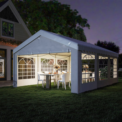 6m x 4m Heavy Duty Garden Gazebo for Parties, Wedding and Events, White