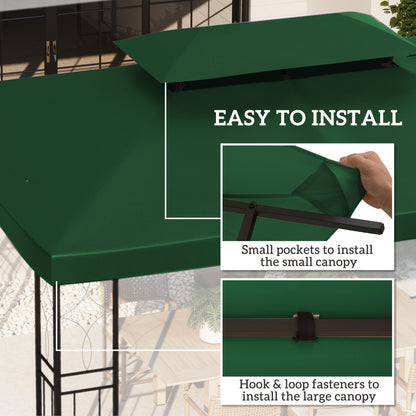 Gazebo Roof Replacement, for 3 x 4m Frames - Green