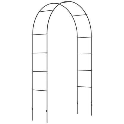 Outdoor Garden Arch, Metal Garden Arbor for Climbing Plants, Roses, Vines, Wedding Arch for Outdoor, 140L x 40W x 240H cm