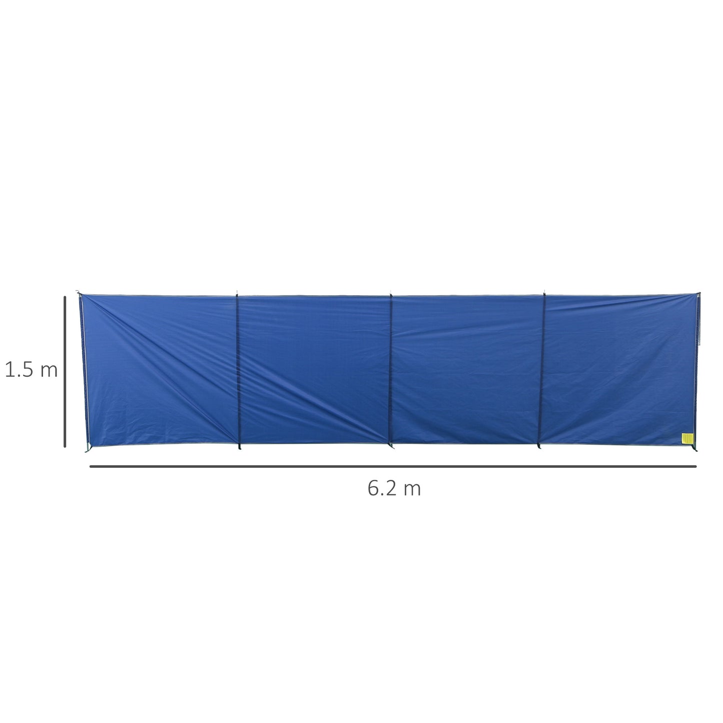 Camping Windbreak, Foldable Portable Wind Blocker w/ Carry Bag and Steel Poles, Beach Sun Screen Shelter Privacy Wall