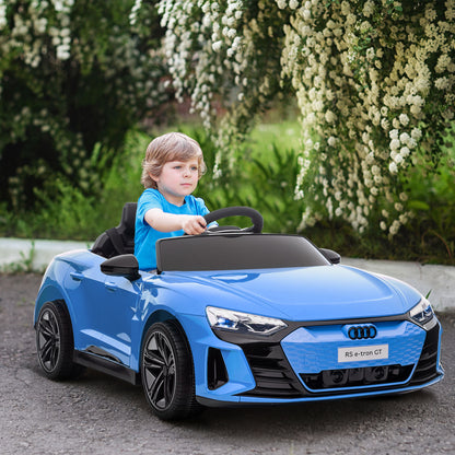 Audi Licensed 12V Kids Electric Ride-On, with Remote Control, Suspension System, Lights, Music, Motor - Blue
