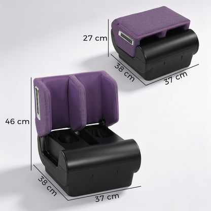 2 in 1 Foot and Calf Massager with Heat, Air Compression, Timer, 3 Modes & Intensities, Purple and Black