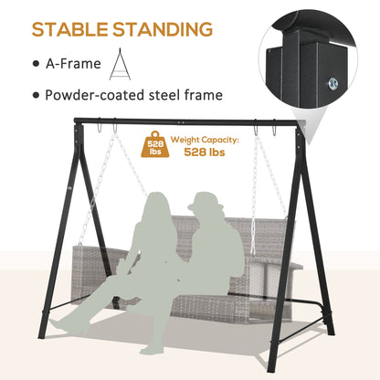 Steel Frame Multi-Swing Seat Frame - Black