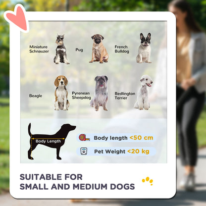 Dog Pram Dog Stroller 4 Wheels Pet Pushchair with Rolling Door, Cushion, Safety Leashes, for Small and Medium Breeds
