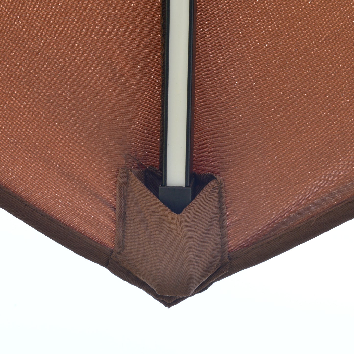 3(m) Cantilever Banana Parasol Hanging Umbrella with Double Roof, LED Solar lights, Crank