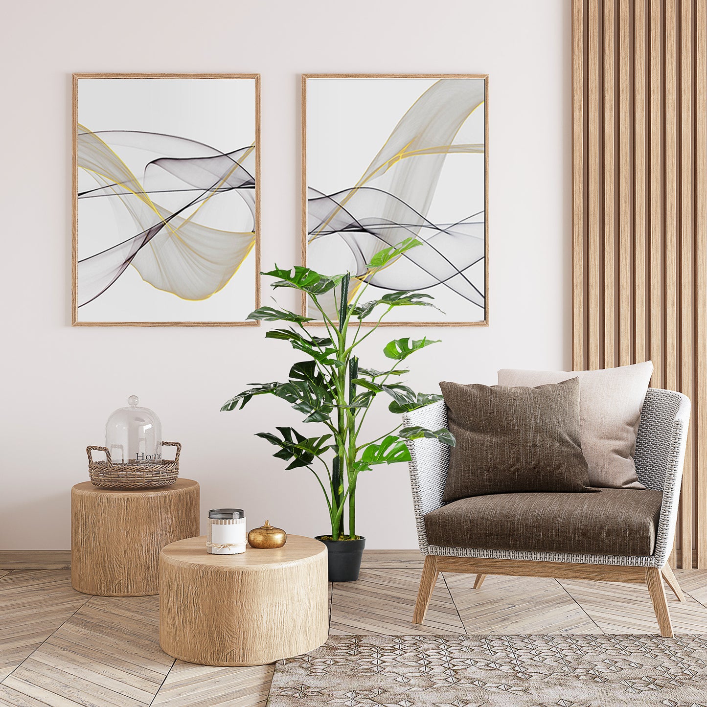 100cm/3.3FT Artificial Monstera Tree Decorative Cheese Plant 21 Leaves with Nursery Pot
