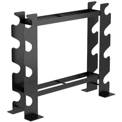 4-Tier Dumbbell Rack, Heavy-Duty Weight Rack for Dumbbells, Kettlebells and Multiple Balls, 200 KG Capacity, Black