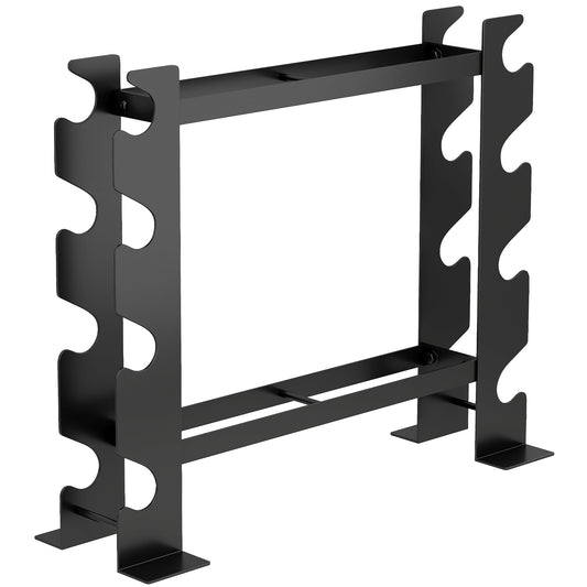 4-Tier Dumbbell Rack, Heavy-Duty Weight Rack for Dumbbells, Kettlebells and Multiple Balls, 200 KG Capacity, Black