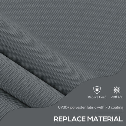 2 x 1.2m Manual Retractable Awning - Grey