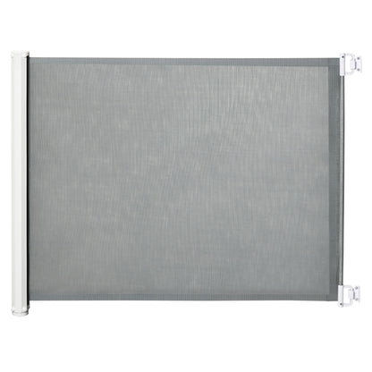 Retractable Pet Safety Gate, Folding Dog Barrier, Grey