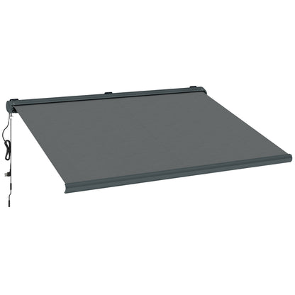 4 x 3(m) Full Cassette Electric Awning with Remote Controller, Aluminium Frame DIY Retractable Garden Awning