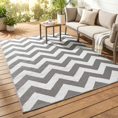 Outdoor Rug Reversible Mat Plastic Straw Rug Portable RV Camping Mat for Garden Deck Picnic Indoor, 121 x 182 cm (4 x 6 ft)