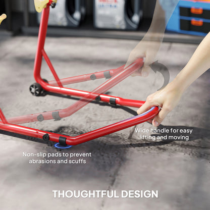 Motorcycle Rear Wheel Stand, 544 kg Capacity Heavy Duty Steel Motorbike Motorcycle Paddock Stand Lift