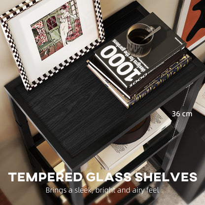 Four-Shelf Floor Lamp - Black