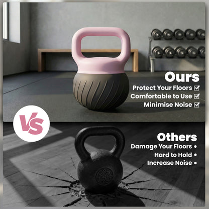 Soft Kettlebell, 12kg Kettle Bell with Anti-Slip Grip for Home Gym Weight Lifting and Strength Training