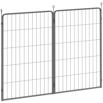 Two-Piece Dog Pen Expansion Pack for Large Dogs, 100cm Tall Animal Pen with Three Connecting Stakes