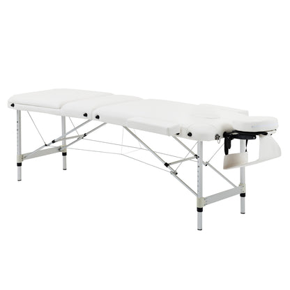 Foldable Massage Bed Portable Table, 3-Section Aluminium Foldable Beauty Couch