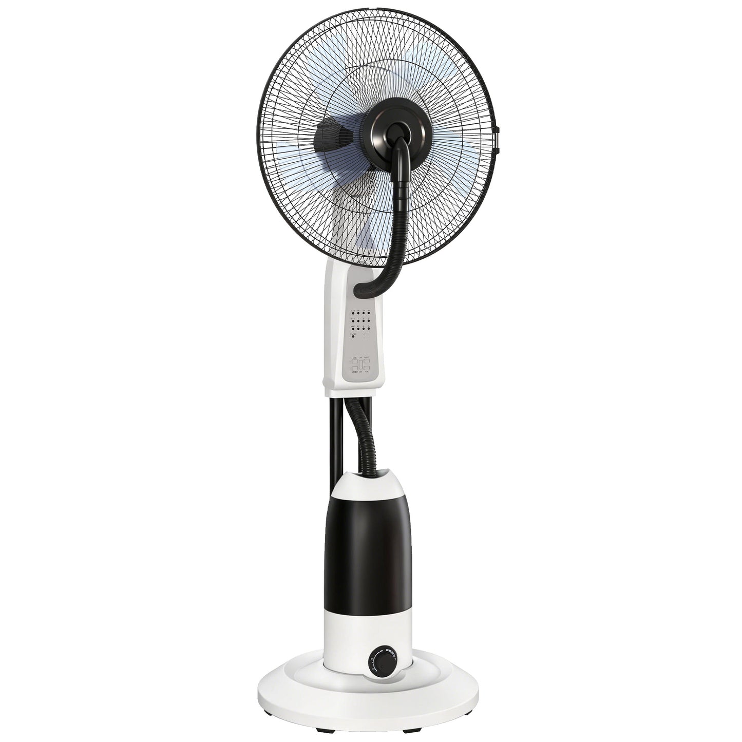 Pedestal Fan with Water Mist Spray 3 Speeds 2.8L Water Tank, White