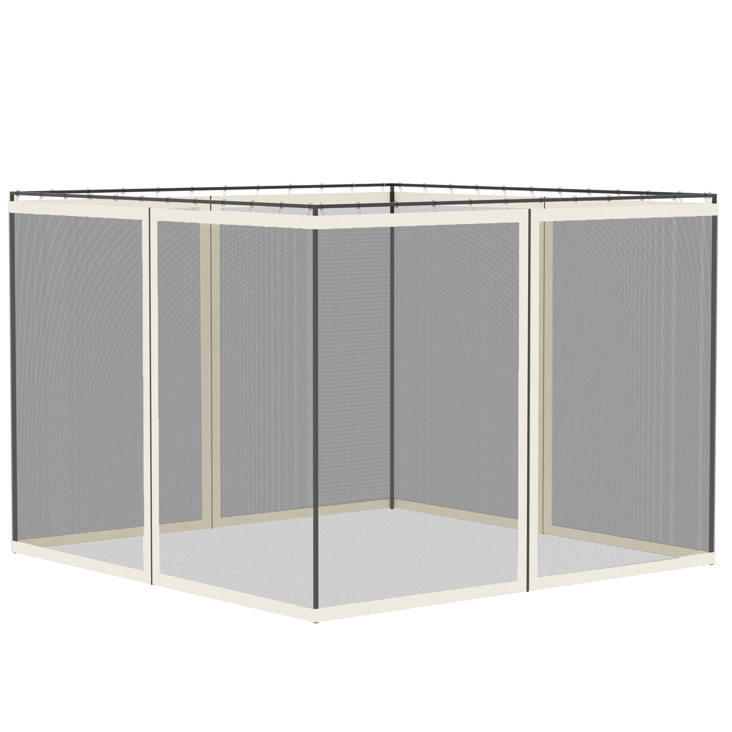 302 x 207cm Universal Replacement Mesh Sidewall Netting for Gazebos and Canopy Tents, (Sidewall Only) White