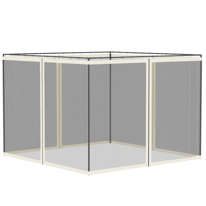 302 x 207cm Universal Replacement Mesh Sidewall Netting for Gazebos and Canopy Tents, (Sidewall Only) White