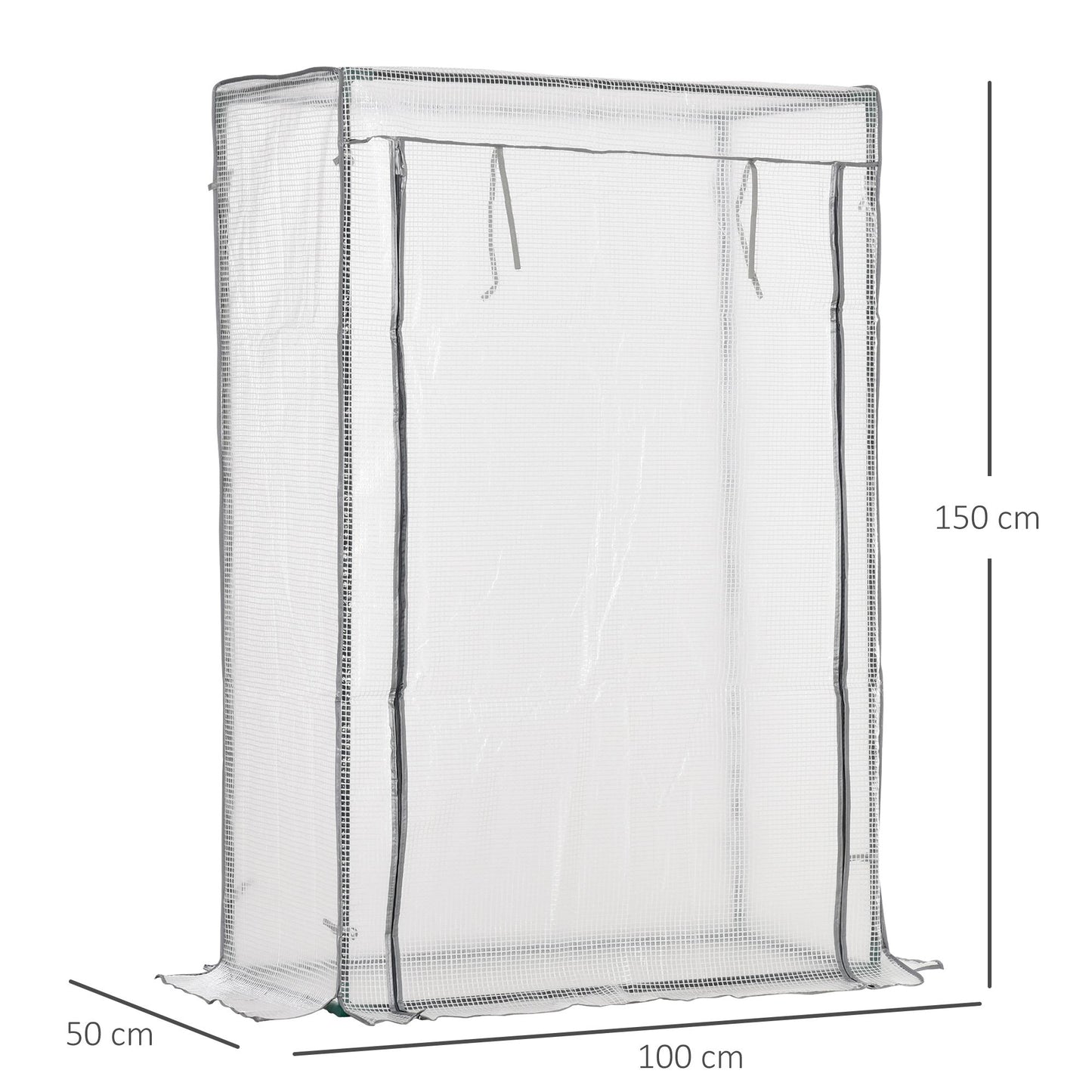 100 x 50 x 150cm Tomato Greenhouse with Roll-up Door, Mini Greenhouse with PE Cover