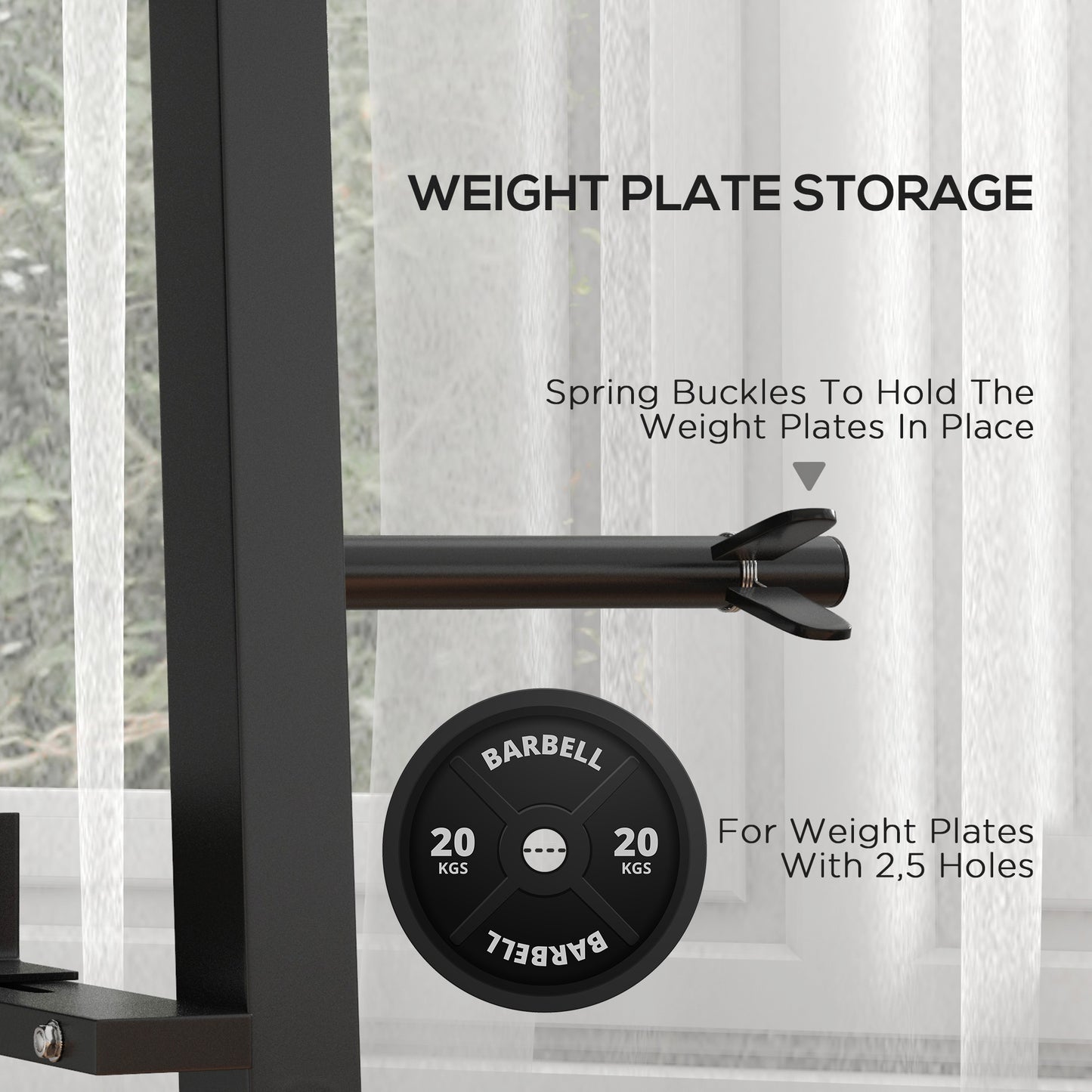3-Tier Dumbbell Rack, Versatile Weight Rack with 4 Weight Rods for Dumbbells, Kettlebells and Plates (Rack Only)