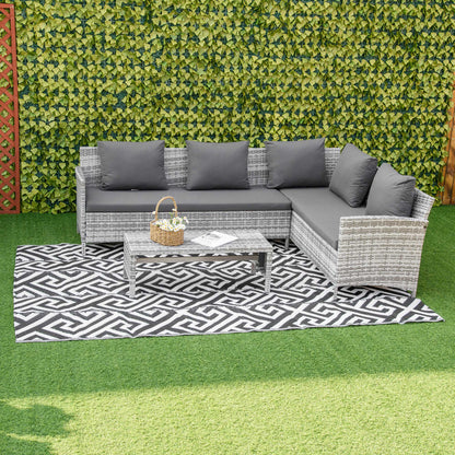 182 x 274 cm(6x9ft) Outdoor Rug Reversible Mat Plastic Straw Rug Portable RV Camping Mat for Garden Deck Picnic Indoor