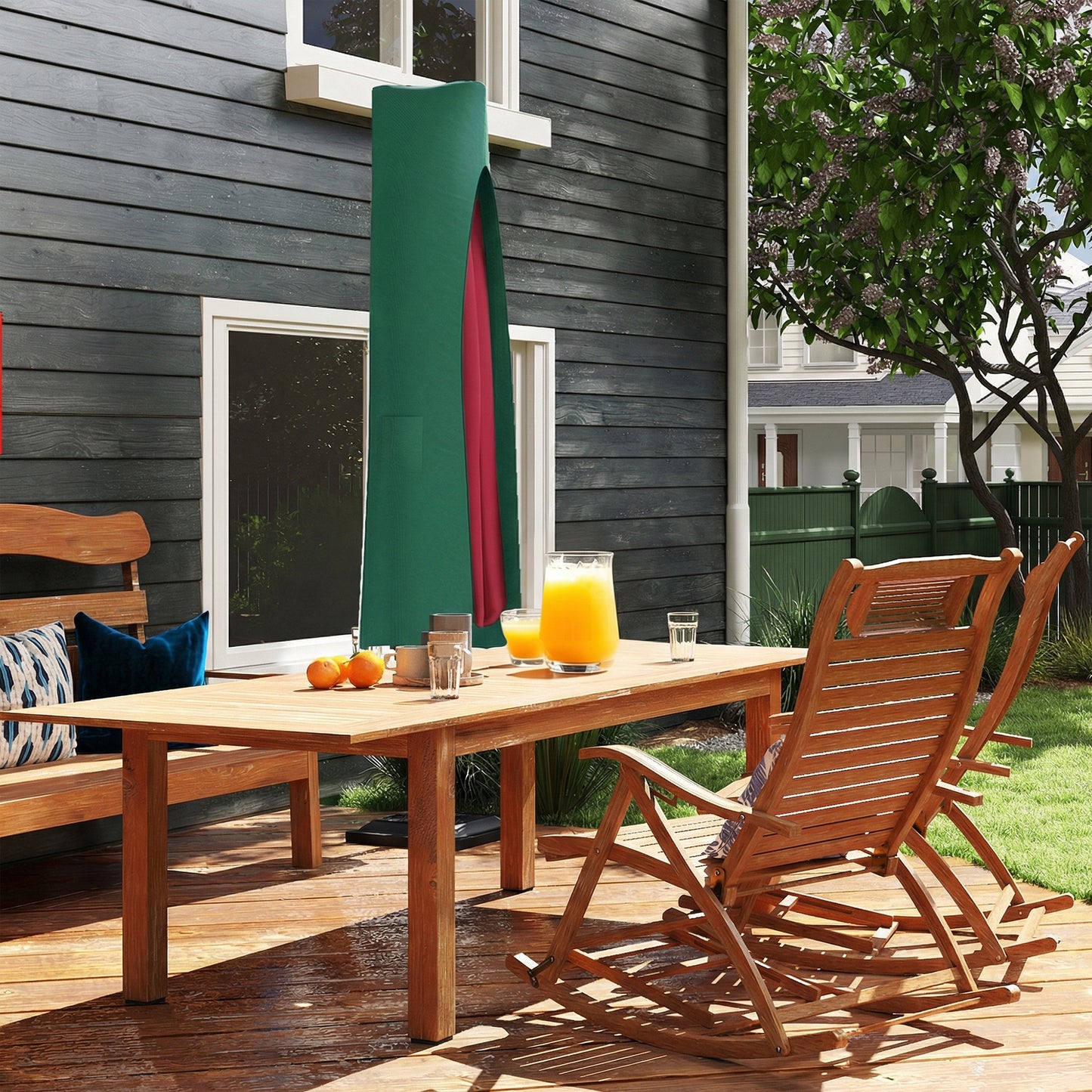 Garden Parasol Cover, Waterproof Cantilever Banana Umbrella Protector, 240 x 48/70 cm for 3 m Cantilever Parasol