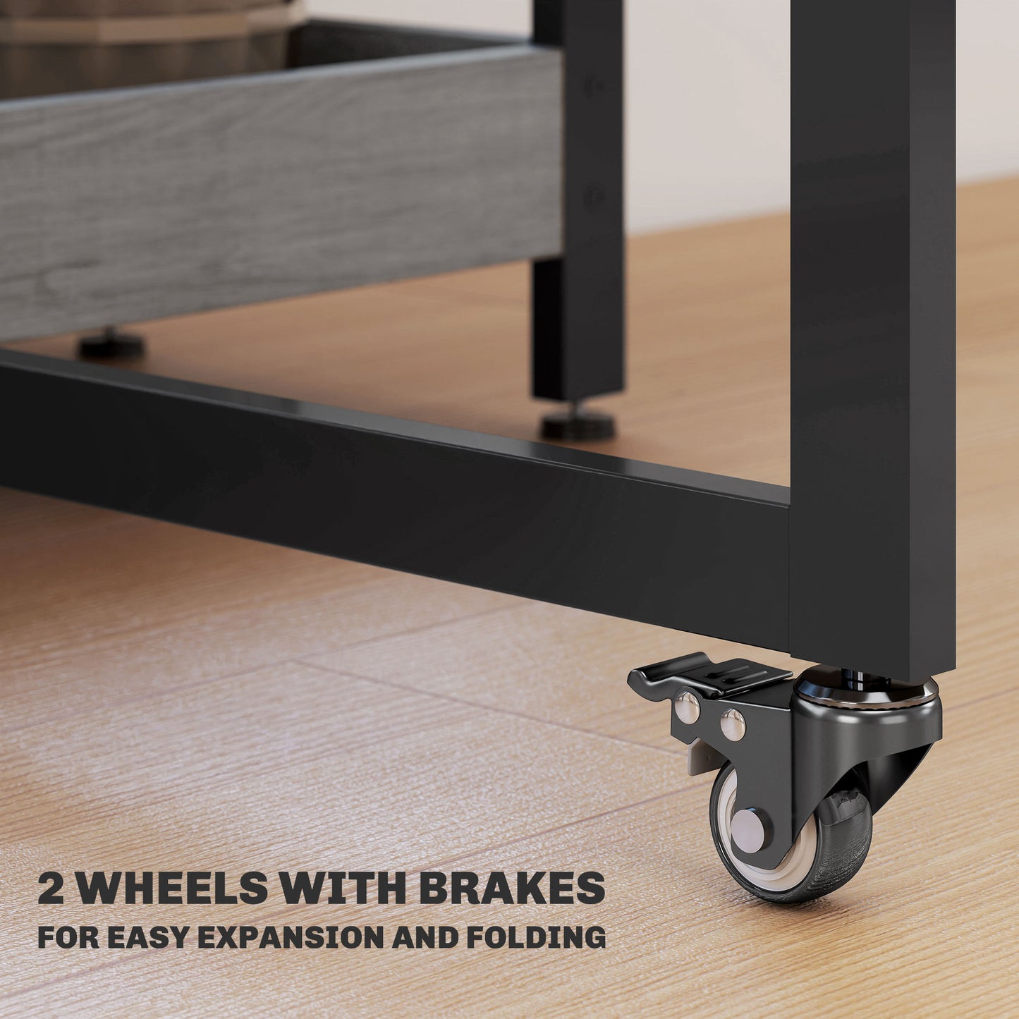 Four-Person Drop Leaf Table - Grey Wood-Effect