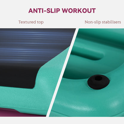 3-Level Aerobic Step 10/15/20cm Steppers for Exercise Workout w/ Non-Slip Top Compact Stepper Home Office Indoor Outdoor Fitn