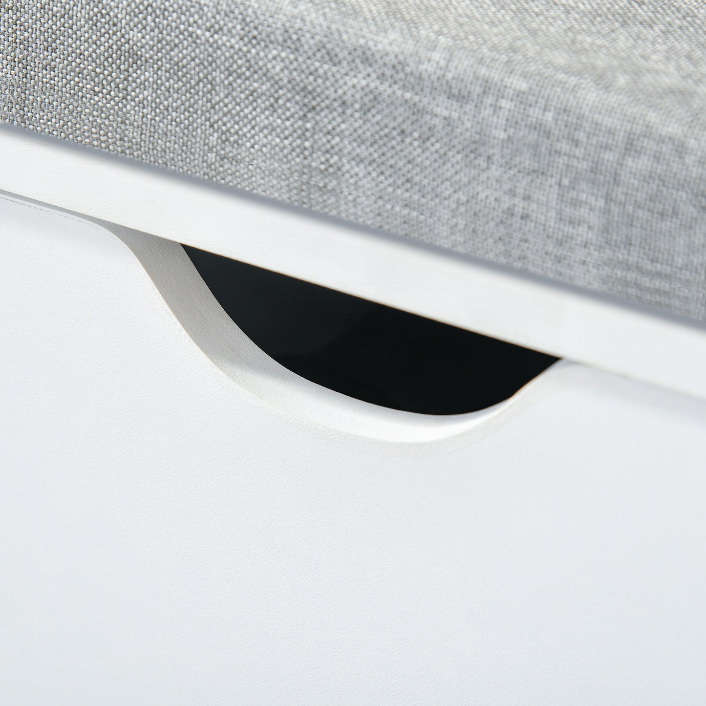 Shoe Storage Bench with Cushion - White