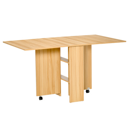 Folding Drop-Leaf Dining Table with Storage – Teak