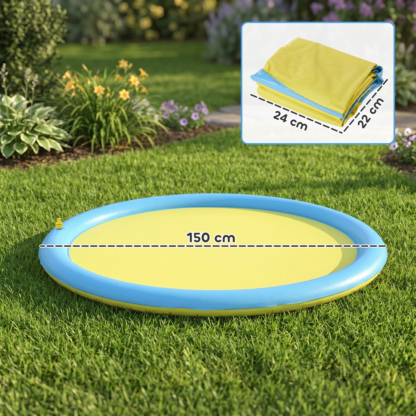 Dog Splash Pad for Pets Dog Bath Pool Water Game
