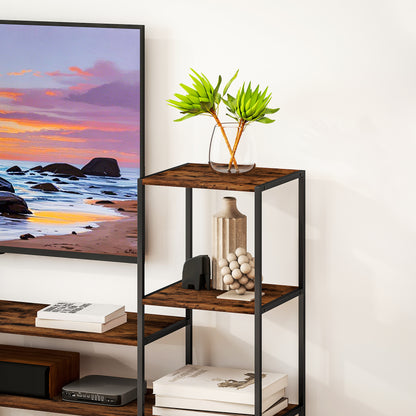 TV Unit for TVs up to 55 Inches, Industrial TV Stand with Storage Shelves, Entertainment Centre for Living Room, Bedroom