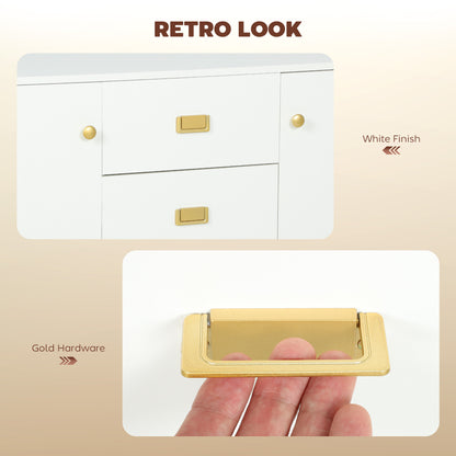 Modern White and Gold Sideboard