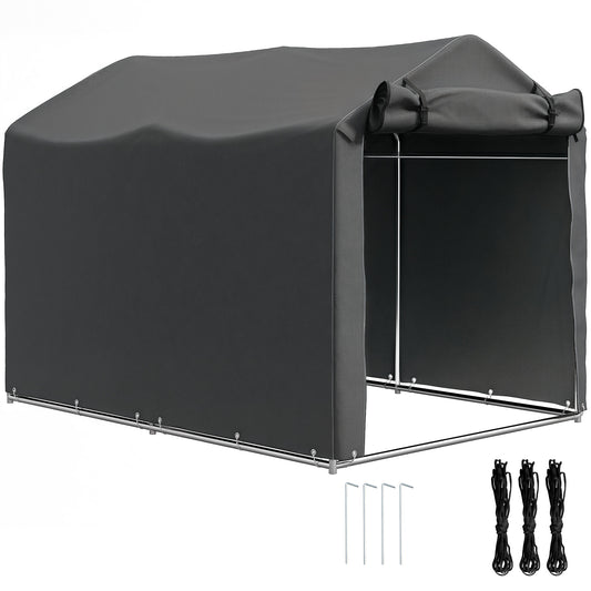 2.2 x 1.6 m Garden Storage Tent, Waterproof Anti-UV Bike Tent with Roll-up Zipper Door