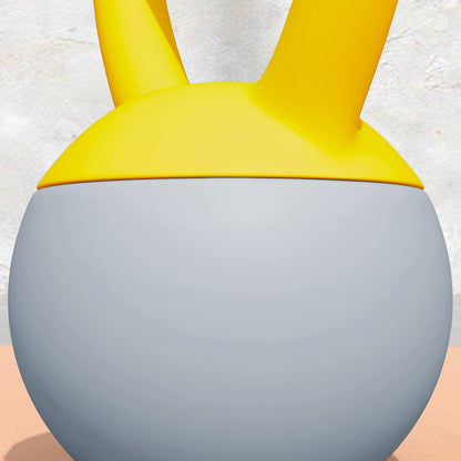 6KG Soft Kettlebell, Kettlebell with Non-Slip Handle for Home Gym, Weight Lifting, Strength Training, Yellow/Grey