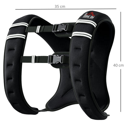 8KG Weighted Vest, Running Weight Vest with Adjustable Strap, Convenient Pocket and Reflective Strips for Men and Women