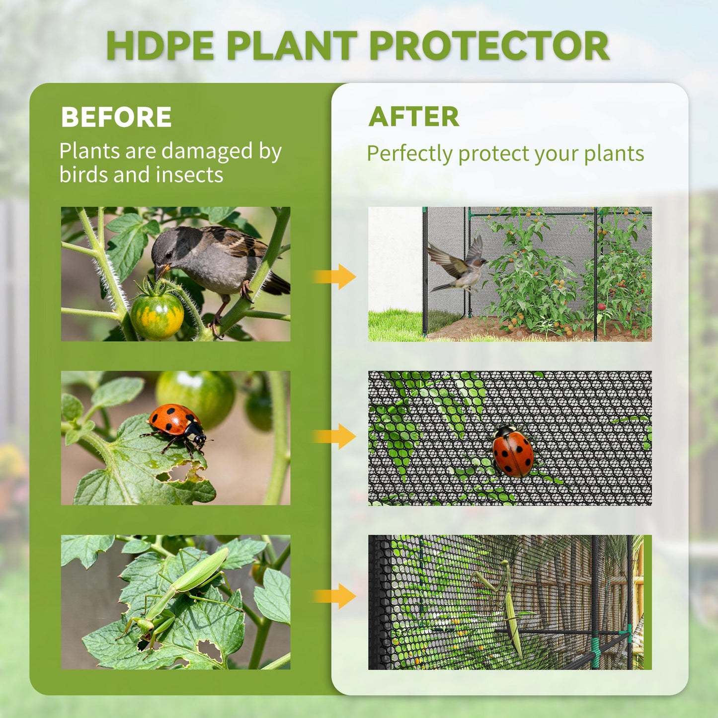 Fruit Cage Bird Netting, Brassica Cage Plant Protection Tent with Zipped Door, Anti Bird, Insects, Small Animals, Black