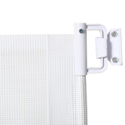 Retractable Stair Gate, Dog Pet Barrier, for Doorway, Staircase, Hallway - White