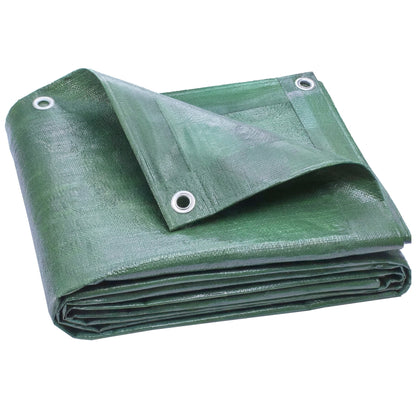4 x 6m Waterproof Tarpaulin, 90GSM Tear-Resistant PE Tarp with Reinforced Grommets, UV Protected Cover