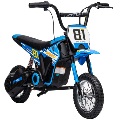 Kids Electric Motorbike 3 Gearboxes Speed Ride on Motorcycle with 40min Ranges - Blue