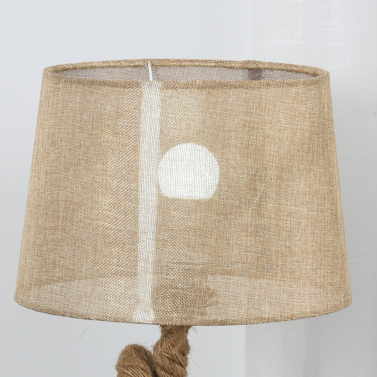 Nautical Table Lamp with Fabric Shade – Beige