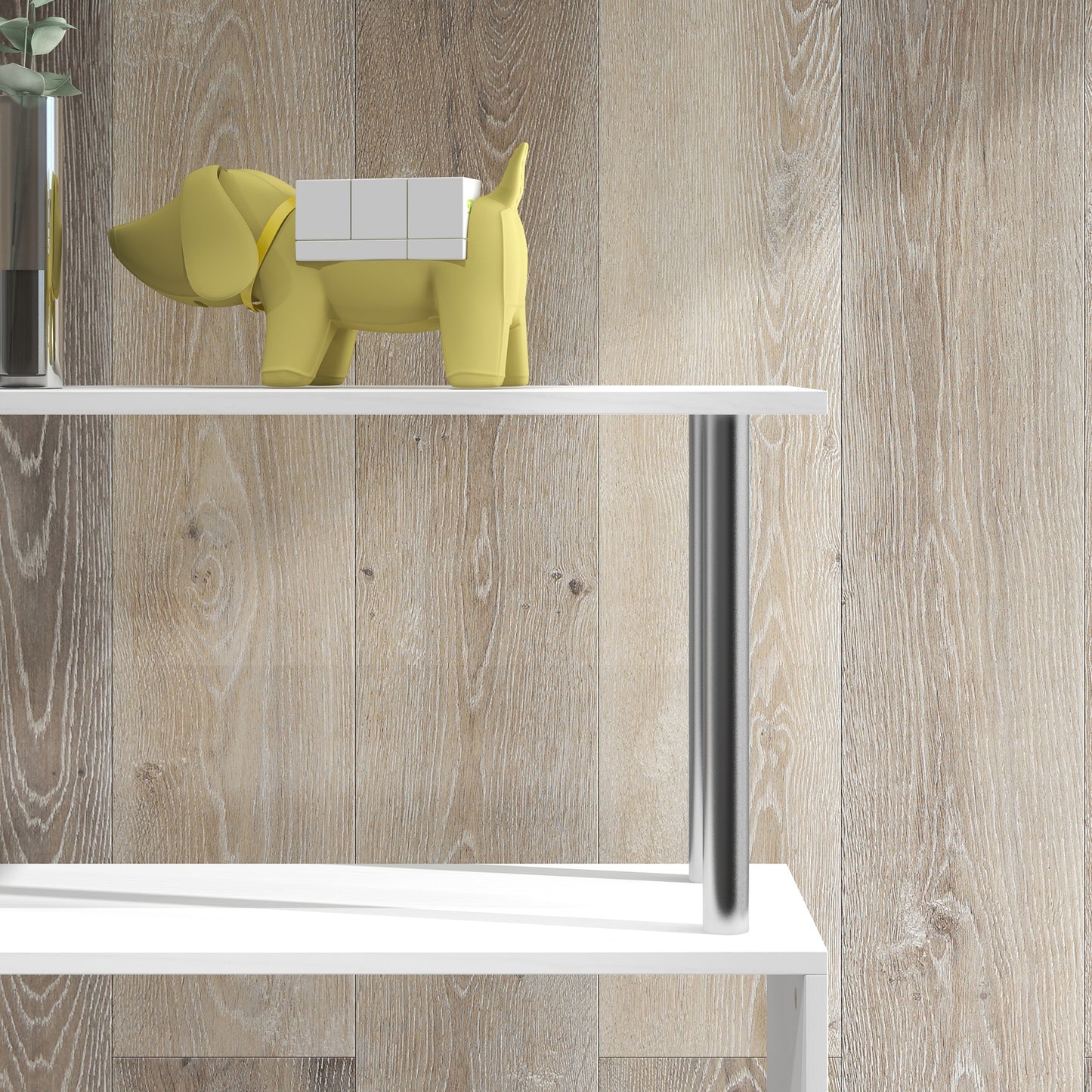S Shape Bookcase, 5 Tiers Bookshelf, Modern Freestanding Storage Shelf for Home Office, Study, Living Room, 80 x 30 x 145cm